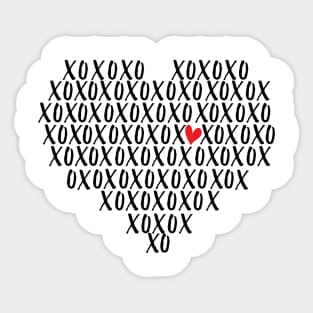 Xoxo Heart Valentine Sticker